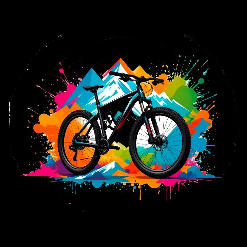 illustration,VTT,vélo de route,graffiti,coloré