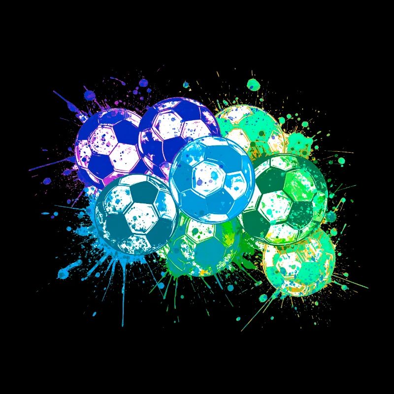 Fußball,Bälle,bunt,Graffiti,Malerei, illustration