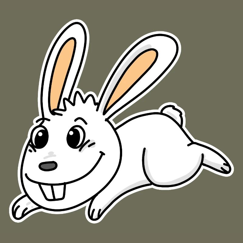 Mignon lapin illustration lapin blanc