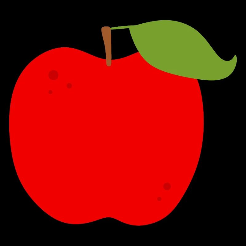 Vivid Red Apple Illustration