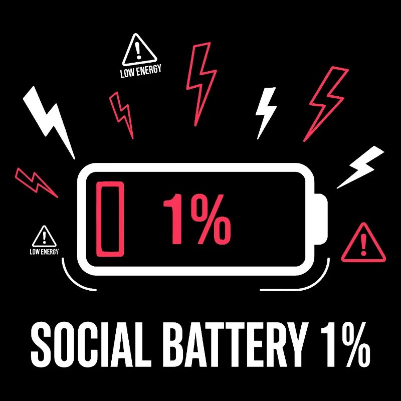 Social Battery 1% Akku