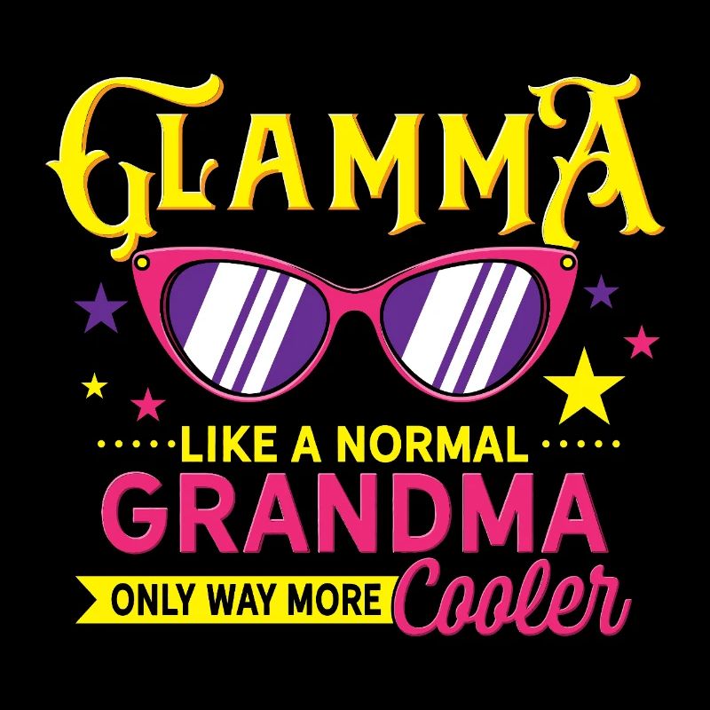 Glamma comme un modèle normal de grand-mère mais un modèle de cooler