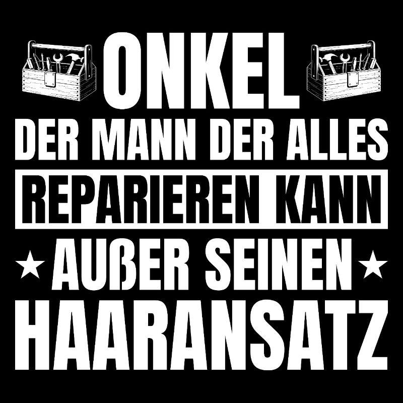 Onkel Handwerker Glatze Haaransatz Lustig