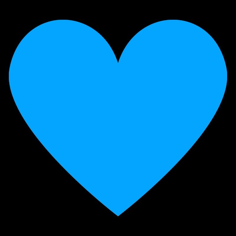 Blue heart – minimalist look