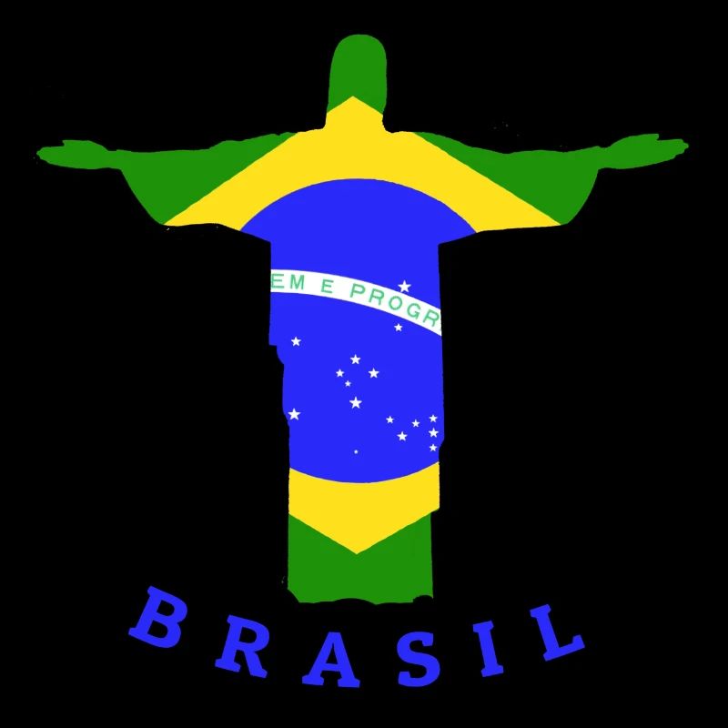 Brasil Flag Statue