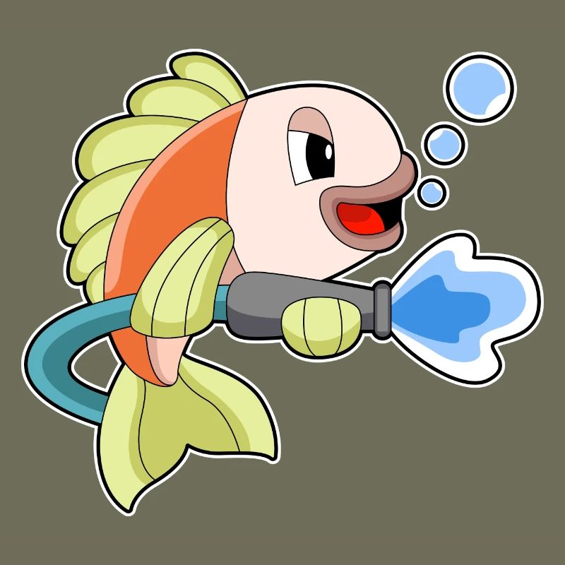 Fish Firefighter Fire Hose Fire Hose Fire Brigade