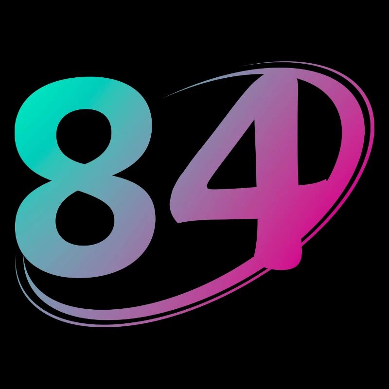 Numéro 84 multicolore