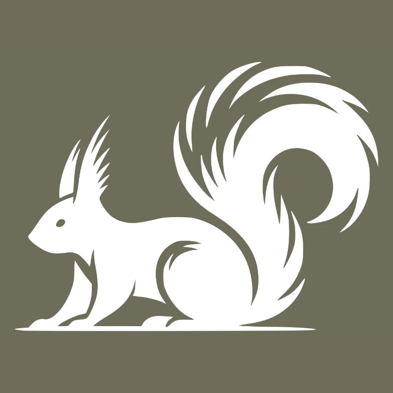 Swift Squirrel Ink Style Drawing