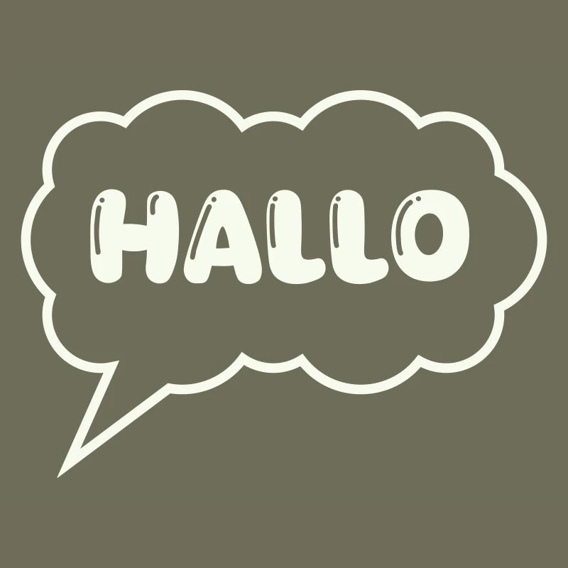 Speech bubble Hello
