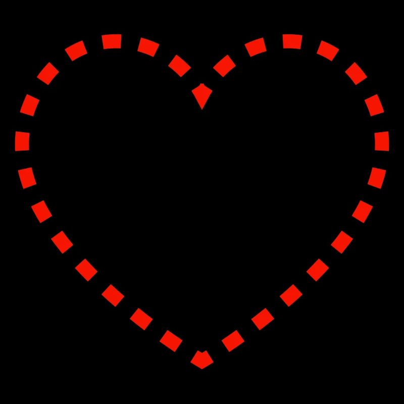 Conception de cœur pointillé