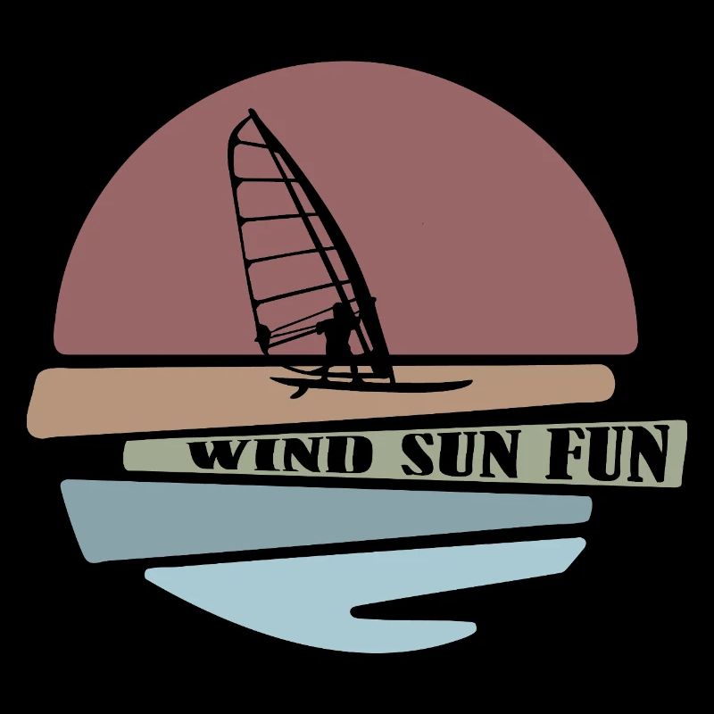 Windsurf Sonnenuntergang Fun Design