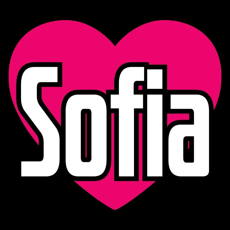 J’aime Sofia Coeur rose J’aime Sofia