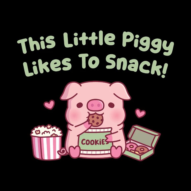 Mignon Ce petit cochon aime grignoter