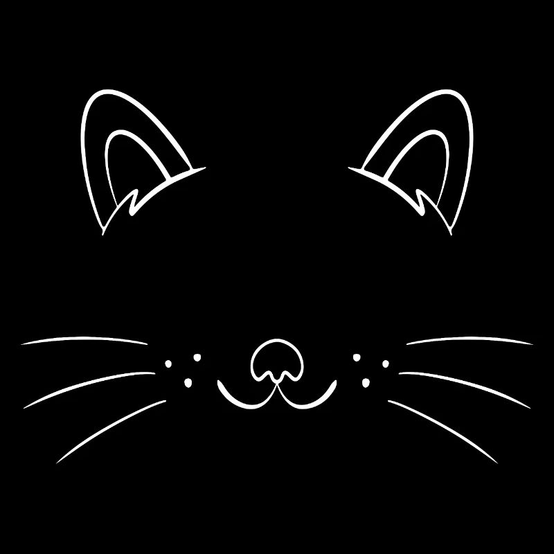 Design minimaliste de visage de chat