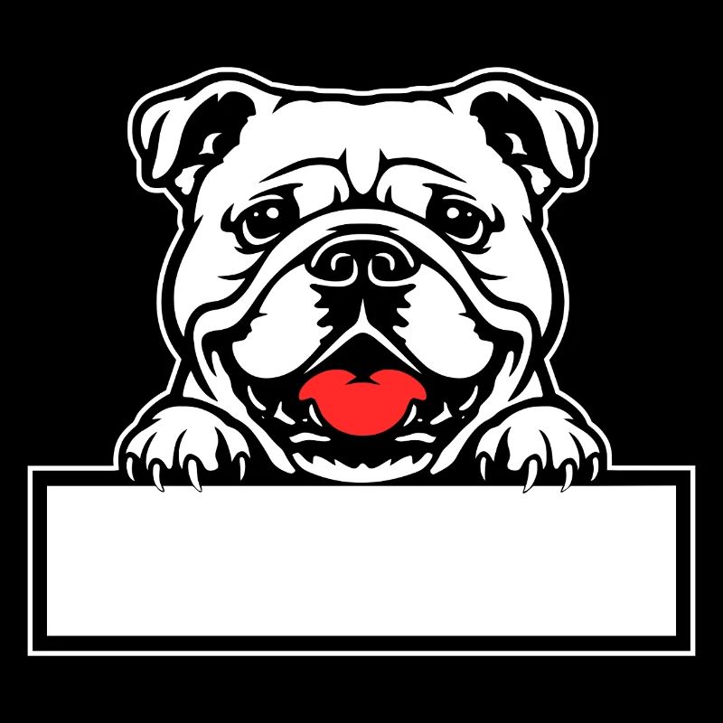 Bulldog Name Badge