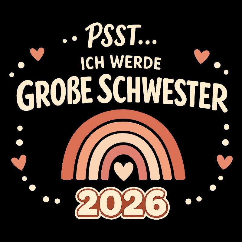 Psst... Ich werde große Schwester 2026 Baby Shirt!