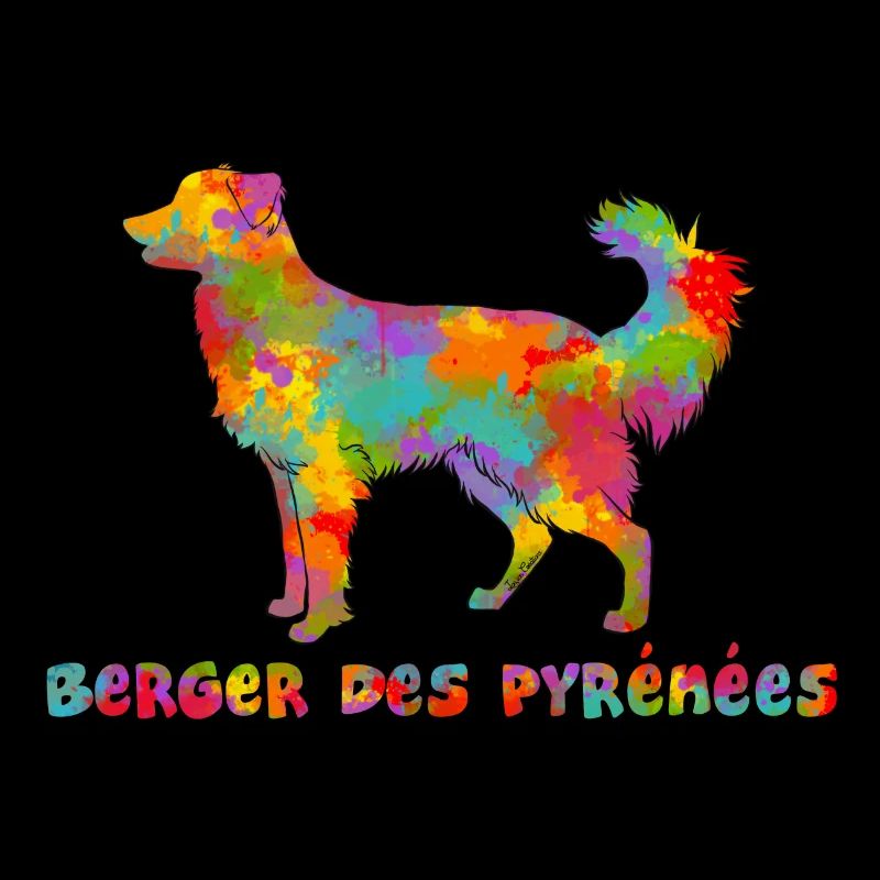 Pyrenean Shepherd Multicolor Gesicht rasiert