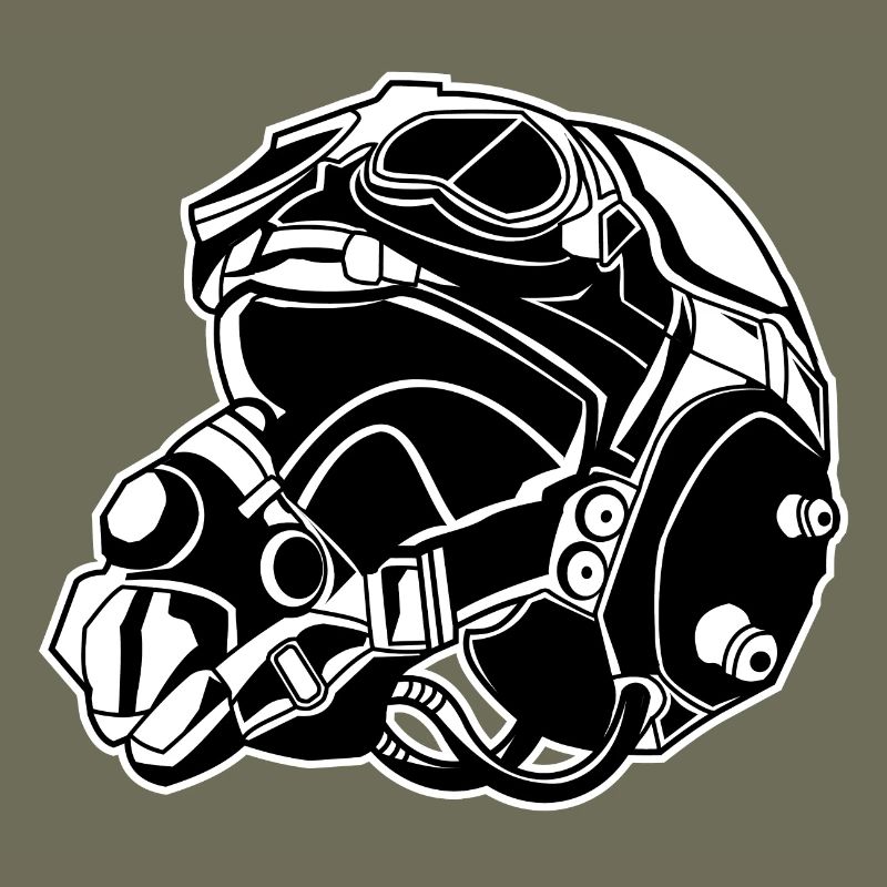 Pilot Helmet / Pilot Helmet 01_black white