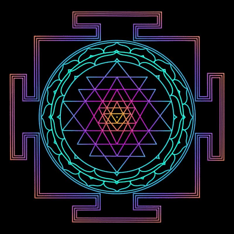 Sri Yantra - en filigrane