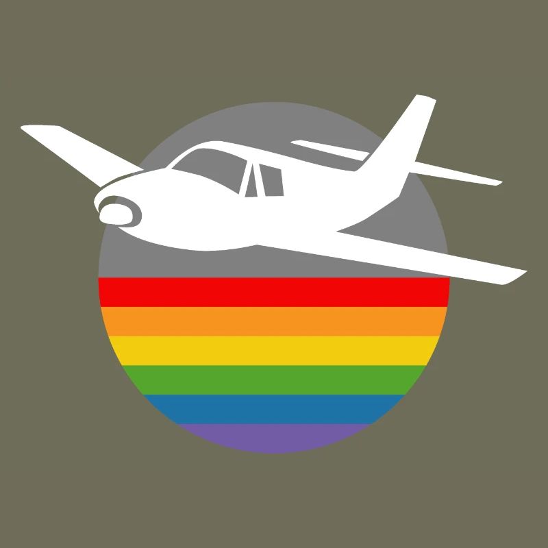 Regenbogen Flugzeug white