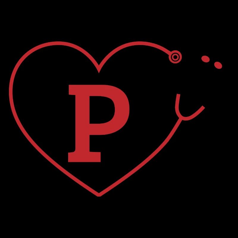 Letter p stethoscope
