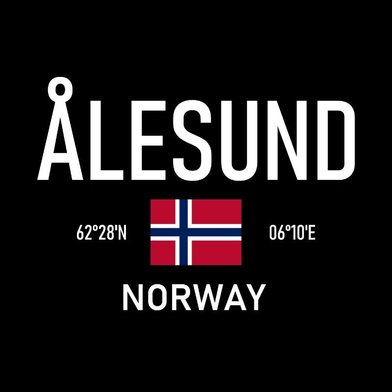 Alesund - Norway - Coordinates - Flag