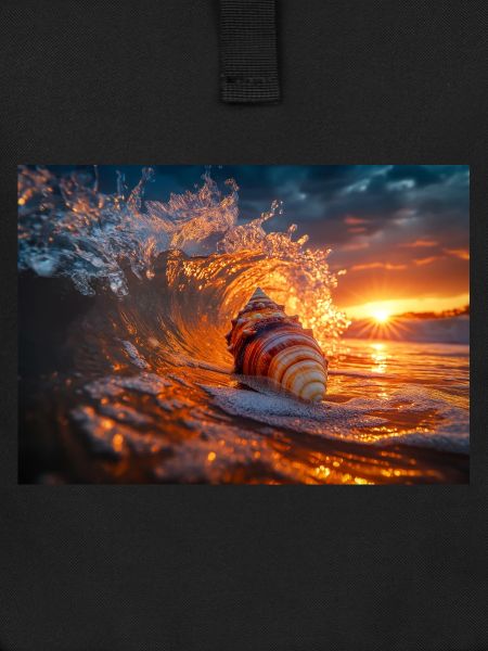 Sunset Wave & Seashell Symphony