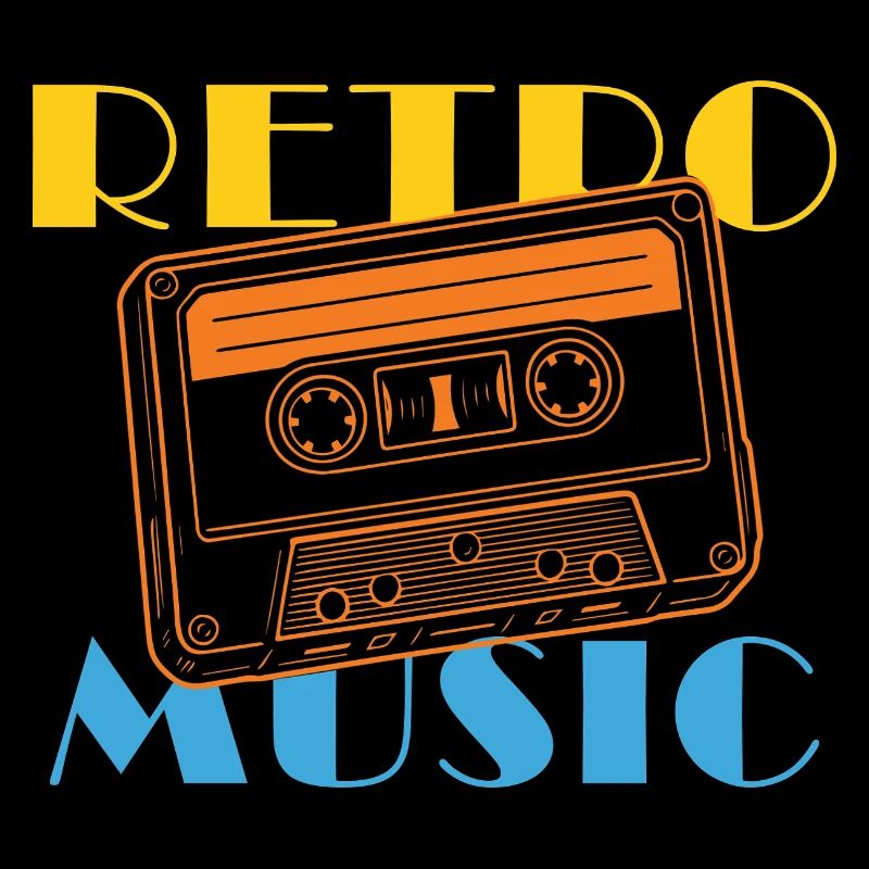 Conception de cassette rétro vintage