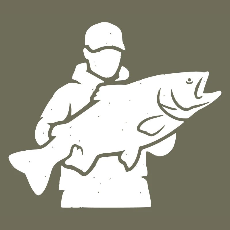 Fierté de pêcheur : silhouette classique de pêcheur