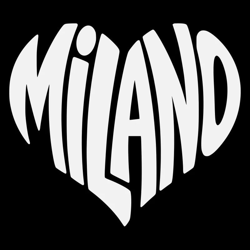 Milan Milano Typographie du cœur