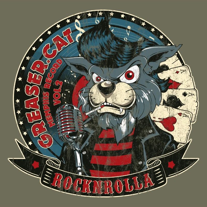 CHANT gueule de bois drôle de chat Rockabilly cadeau