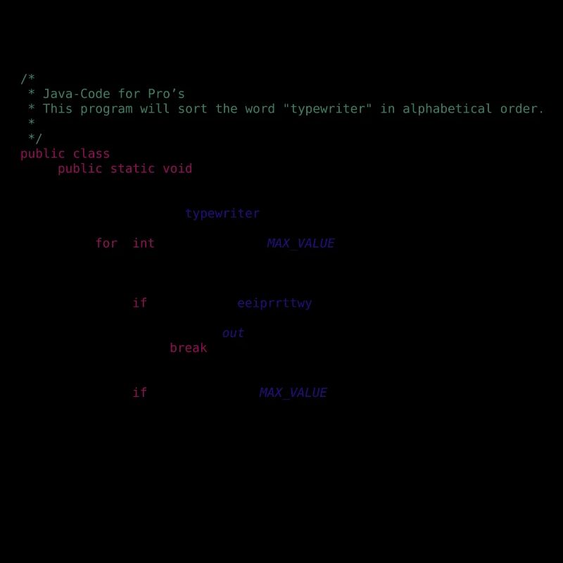 code Java drôle pour trier