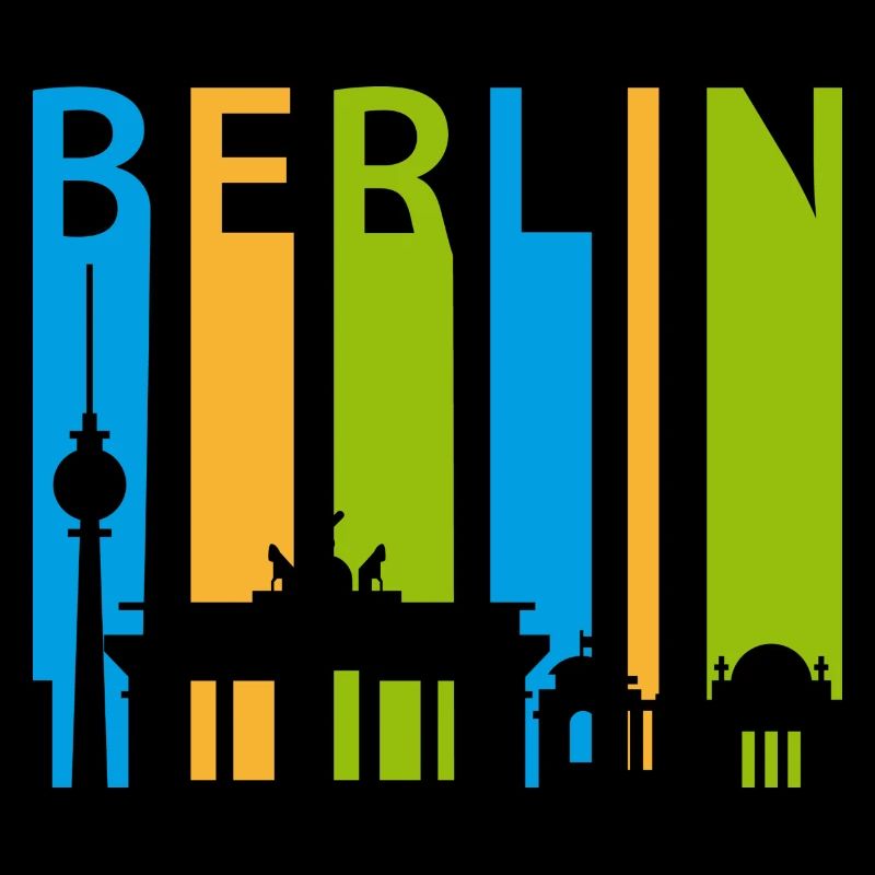 Berlin Schiftzug avec silhouette