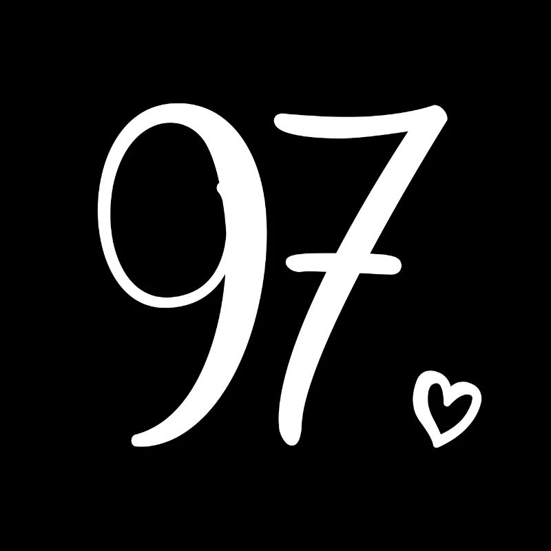 Cute Number 97, 97 Years Old, 97th Birthday Gift