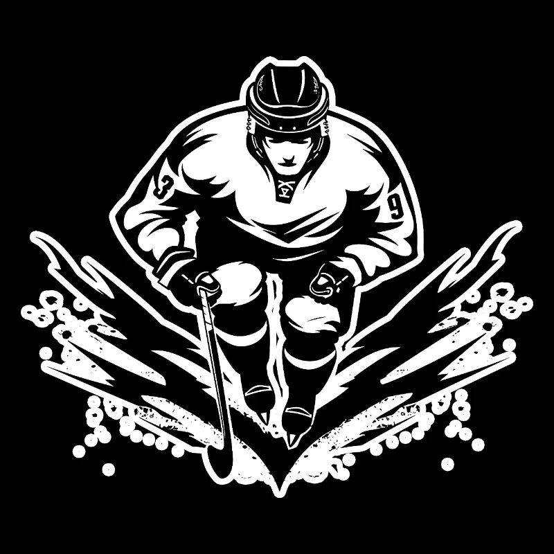 Hockey Player Drawing