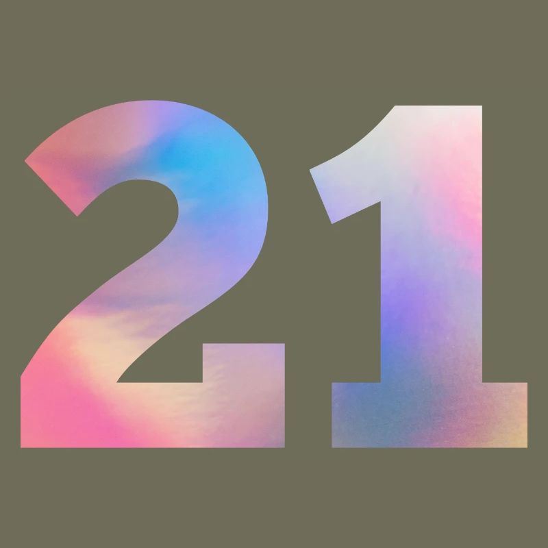 Numéro 21 coloré