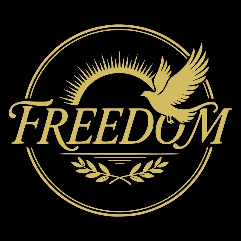 Liberty Bird Design with Sun Rays