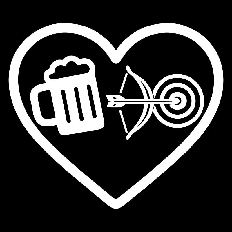 Heart Beer Bogenschießen Humor