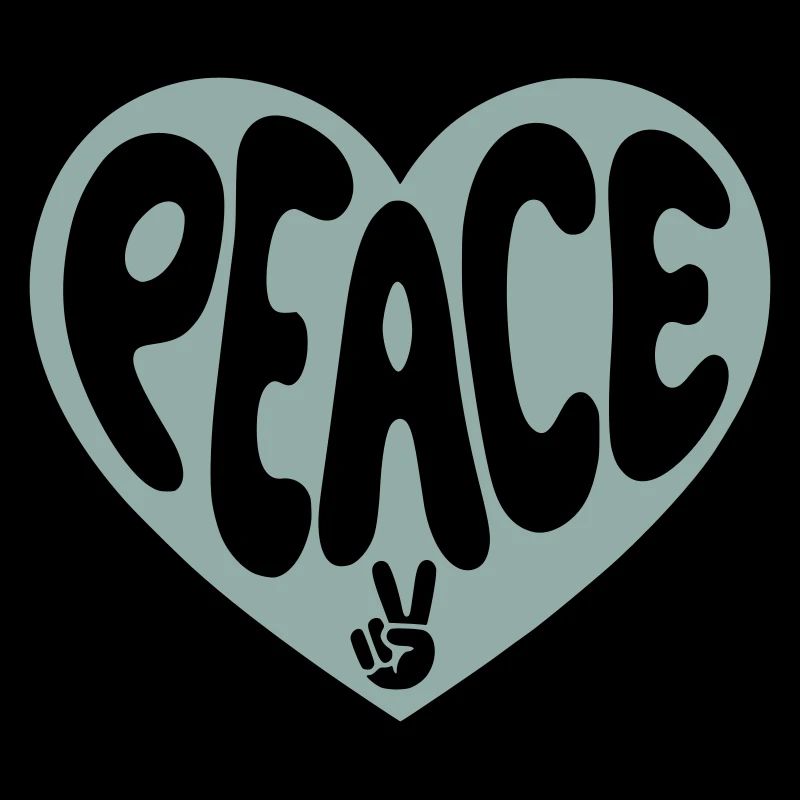 Peace Herz mit Peacezeichen