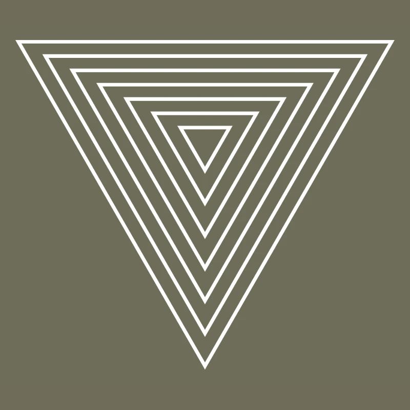 Concentric Triangle Line Art