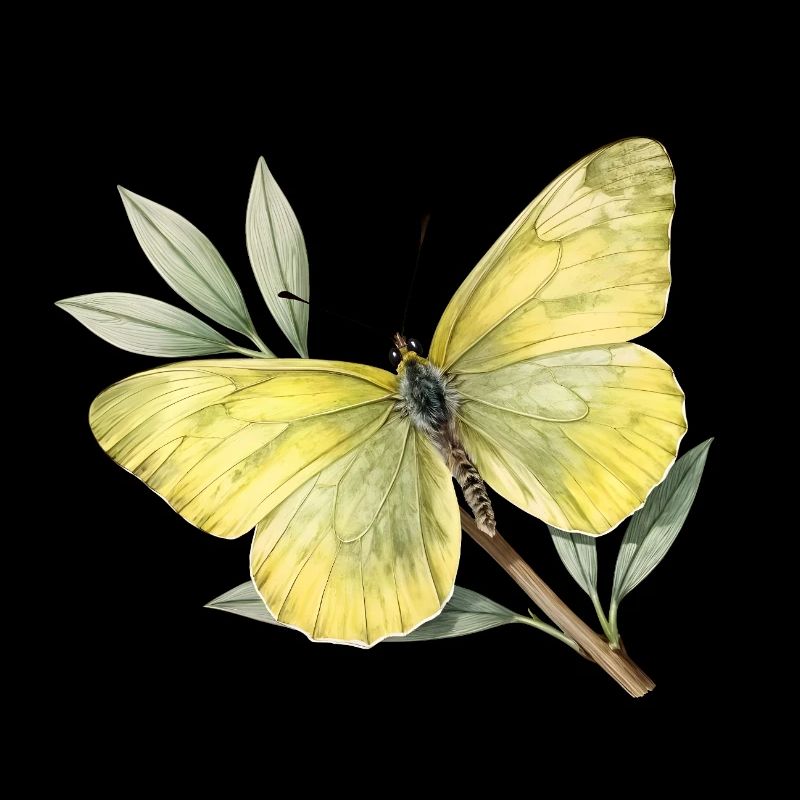 Papillon citron (Gonepteryx rhamni)