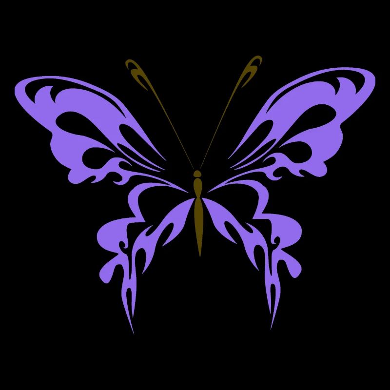 papillon violet avec des ampoules brun foncé