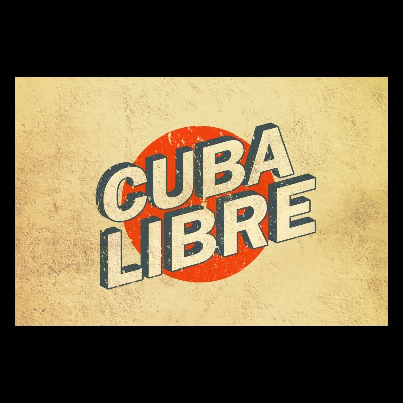 CUBA LIBRE retro vintage poster