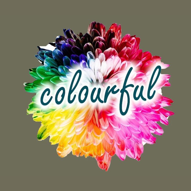 Regenbogenblume Farbexplosion