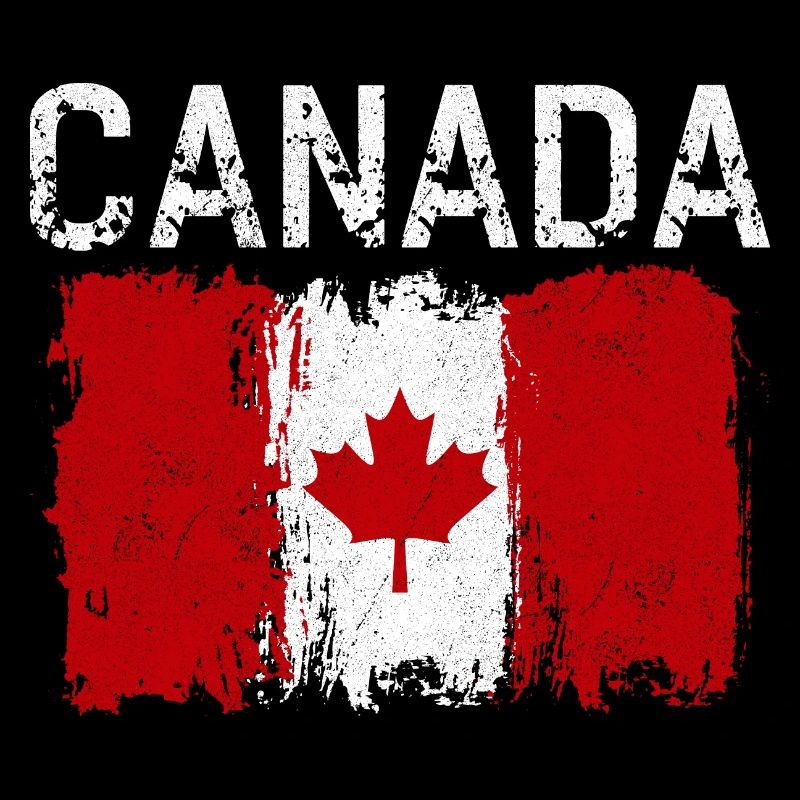 Imprimé du drapeau canadien vieilli