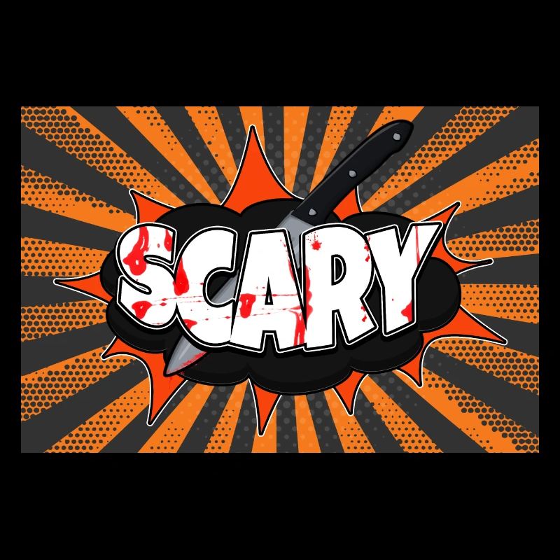 Gruselige Halloween Comic Stil Graffiti