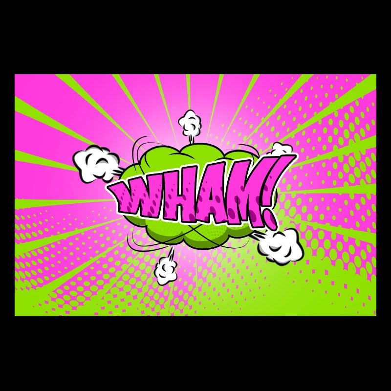 Wham! Comic Style Bubble Graffiti Lettering