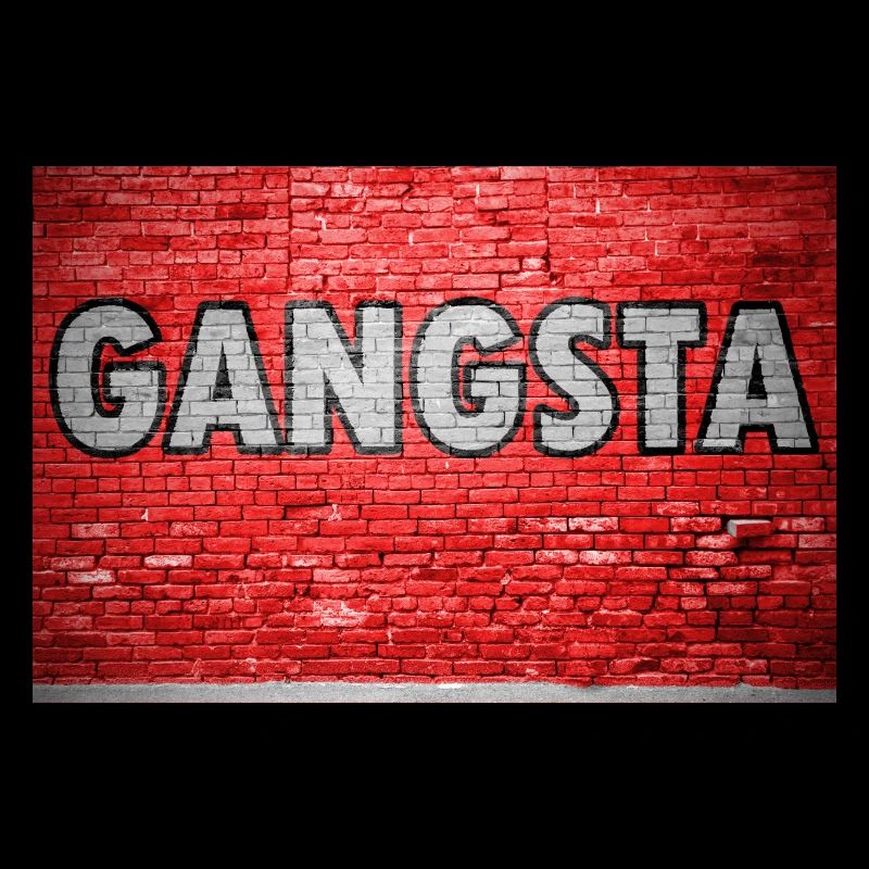Gangster Brick Wall Graffiti