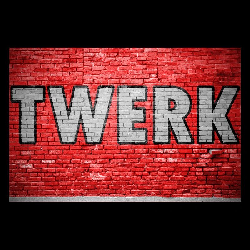Twerk Brick Wall Graffiti