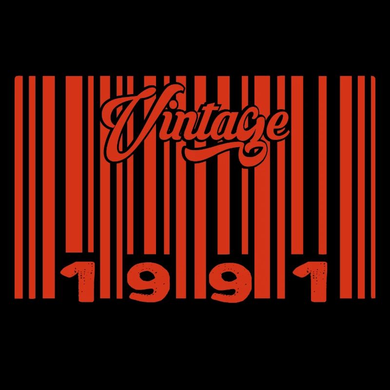 vintage 1991 né en 1991 34 ans bar code anniversai